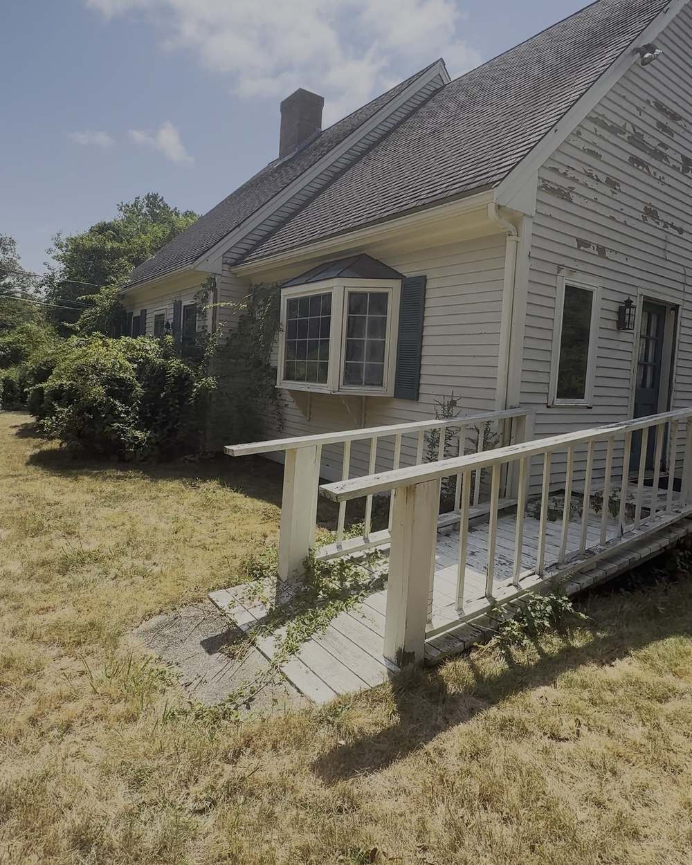 Front of the inherited house we purchased as-is in Marstons Mills, MA